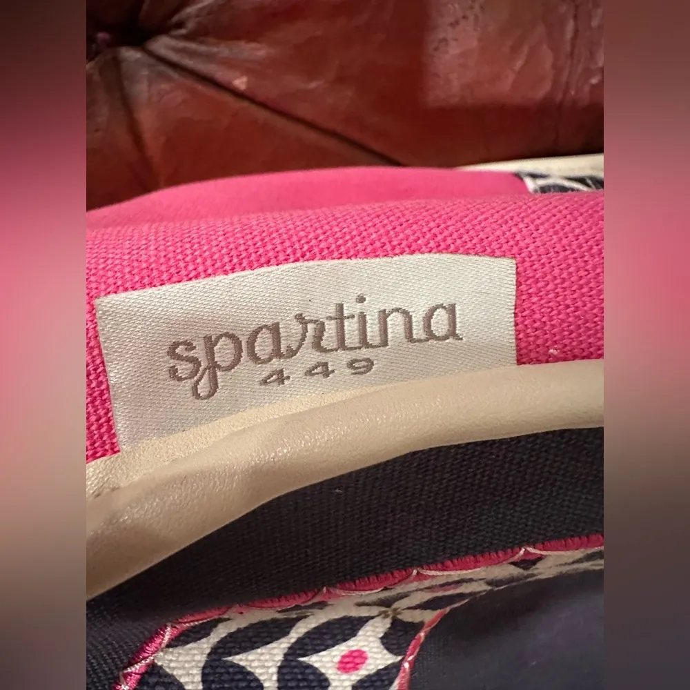 SPARTINA 449 Daufuskie Island Mermaid Large Navy Blue  and hot pink  Anchor Tote - Image 7