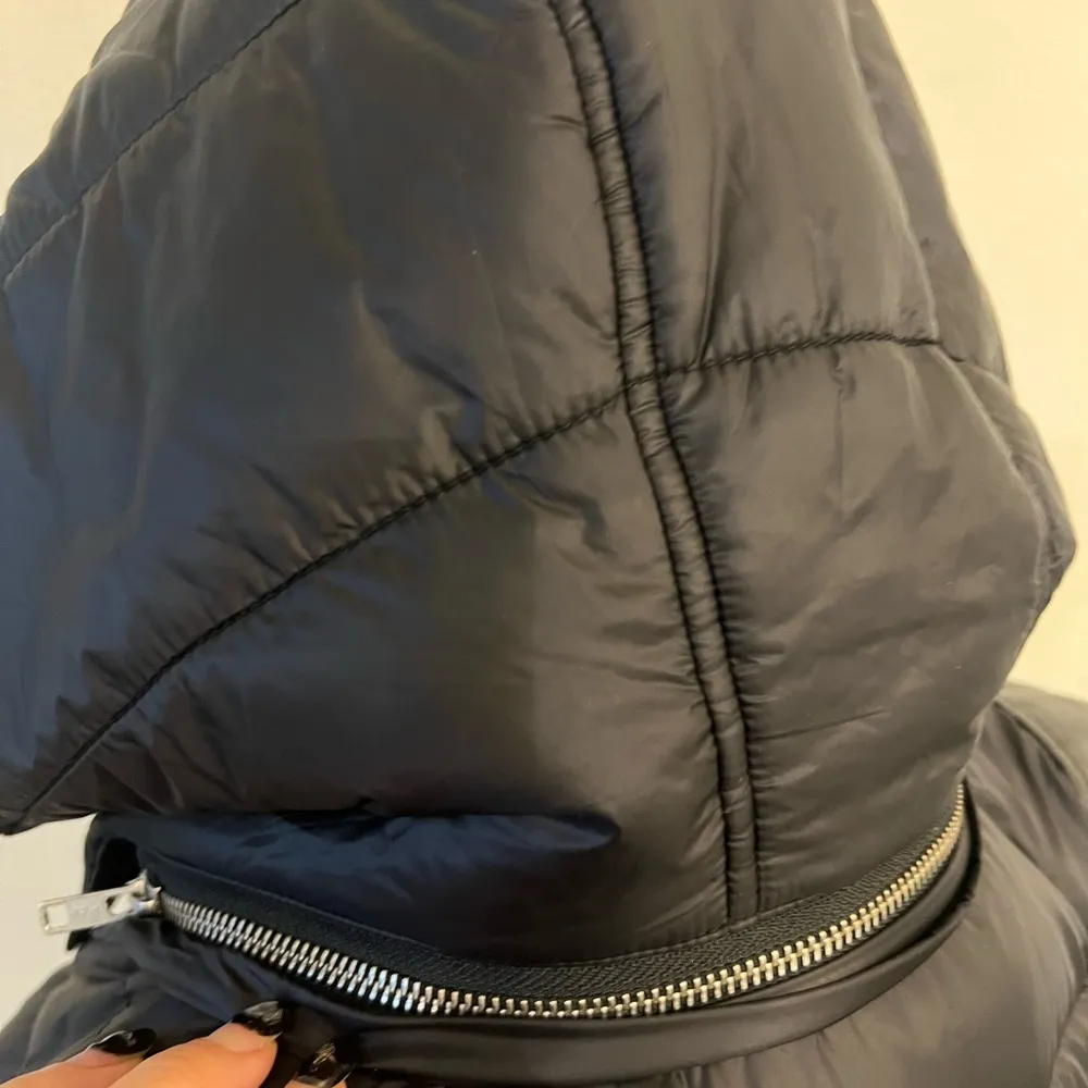 The Kooples Black Quilted Puffer Jacket with Hood - Image 10