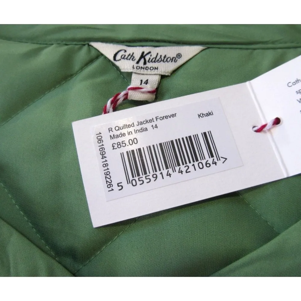NWT Cath Kidston Forever Quilted Jacket in Green Floral Print US 10 UK 14 - Image 3