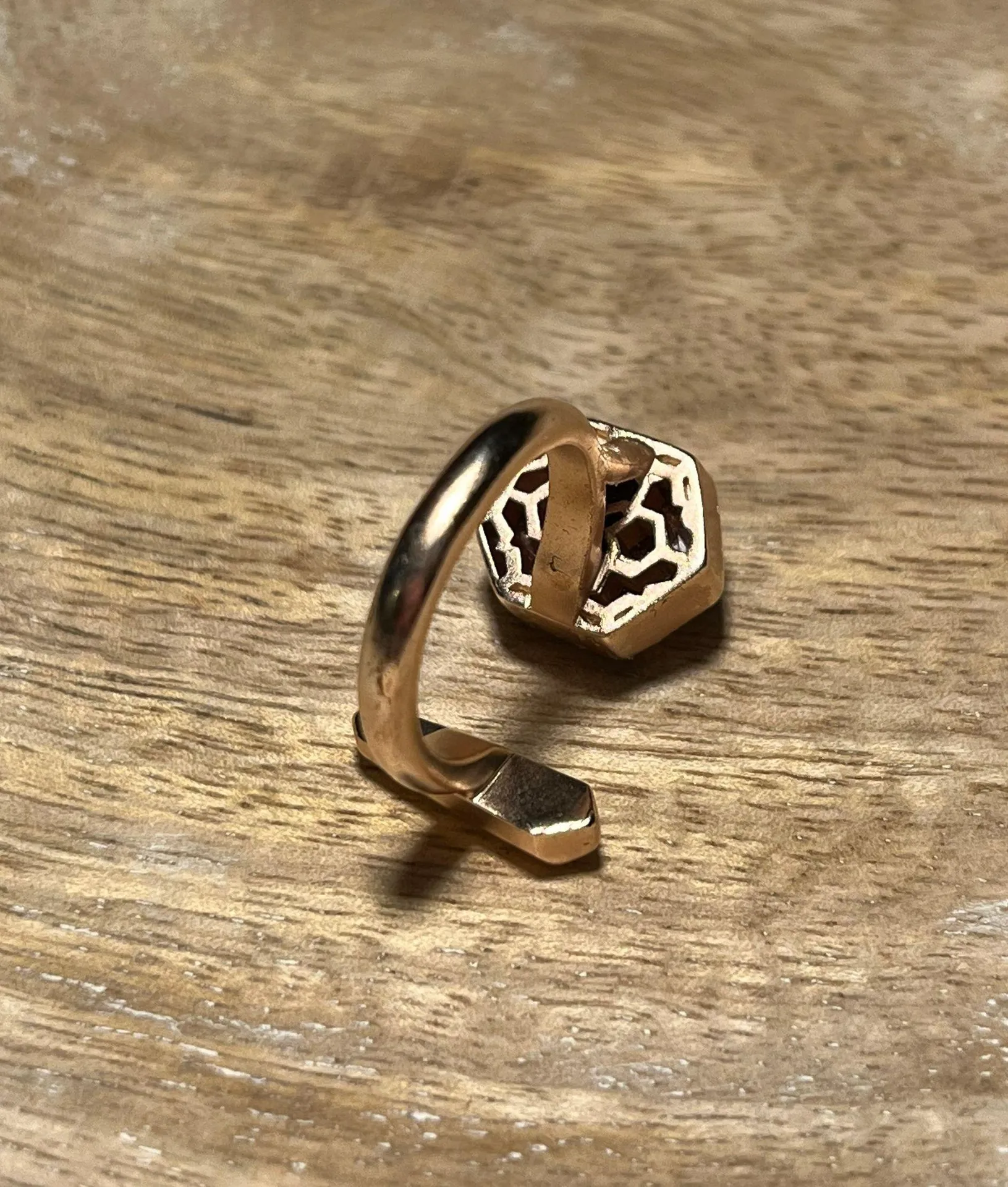 Theodore Ring - Shiny Orange Goldstone - Image 13