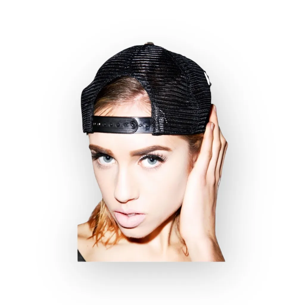 VHTF: new Lauren Moshi 𖦹 Jilly Cali Made Patch Mesh Trucker Hat 𖦹 Camo Black - Image 5