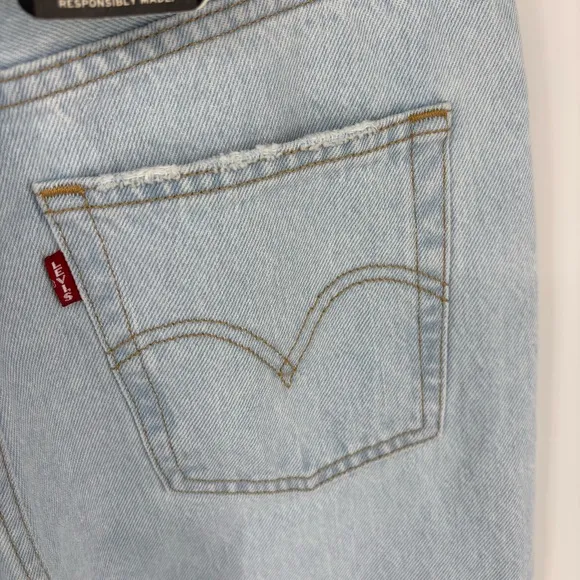 Levi's Ribcage Straight Ankle Size 27 Light Wash Distressed‎ NWT - Image 12