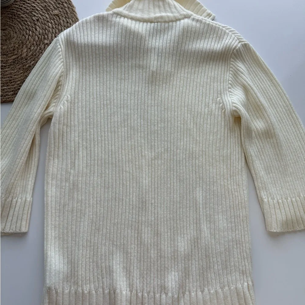 H&M Divided Womens‎ XS Ribbed Knit Sweater With Zip Collar 100% Acrylic - Image 10