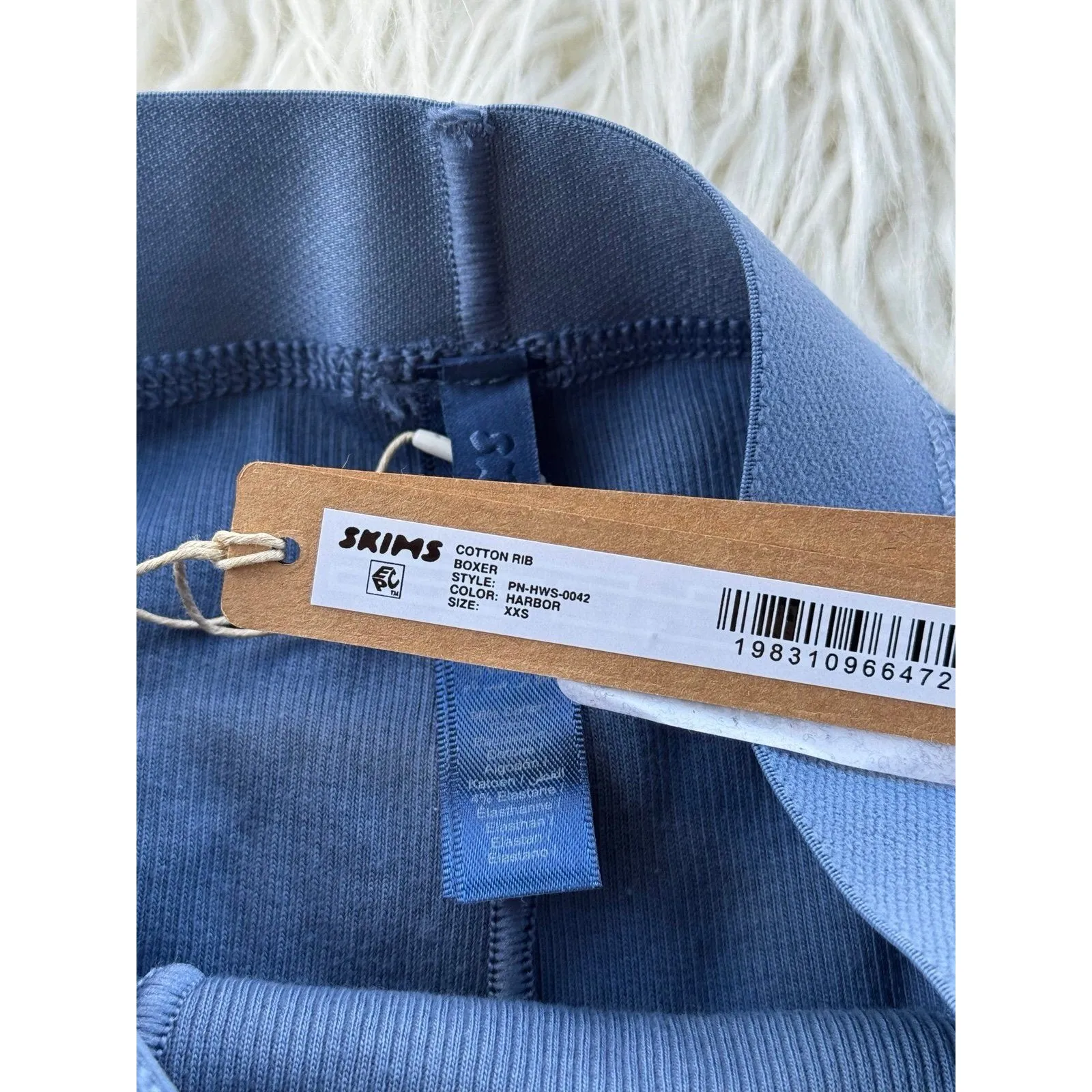 Skims Cotton Rib Boxer Harbor XXS - Image 9