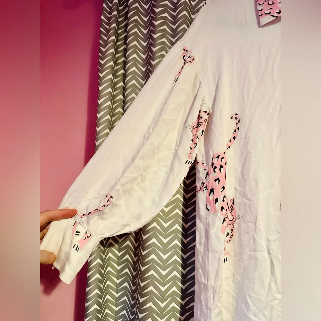 Aspen Dream | SILKY SATIN DRESS in Pink Panther, size M White Size M - Image 3