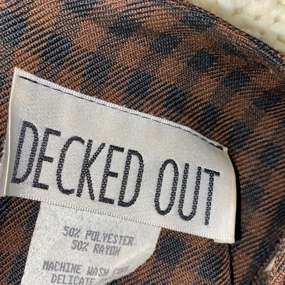 Vintage brown & black checkered clueless schoolgirl style shift dress Size M - Image 7