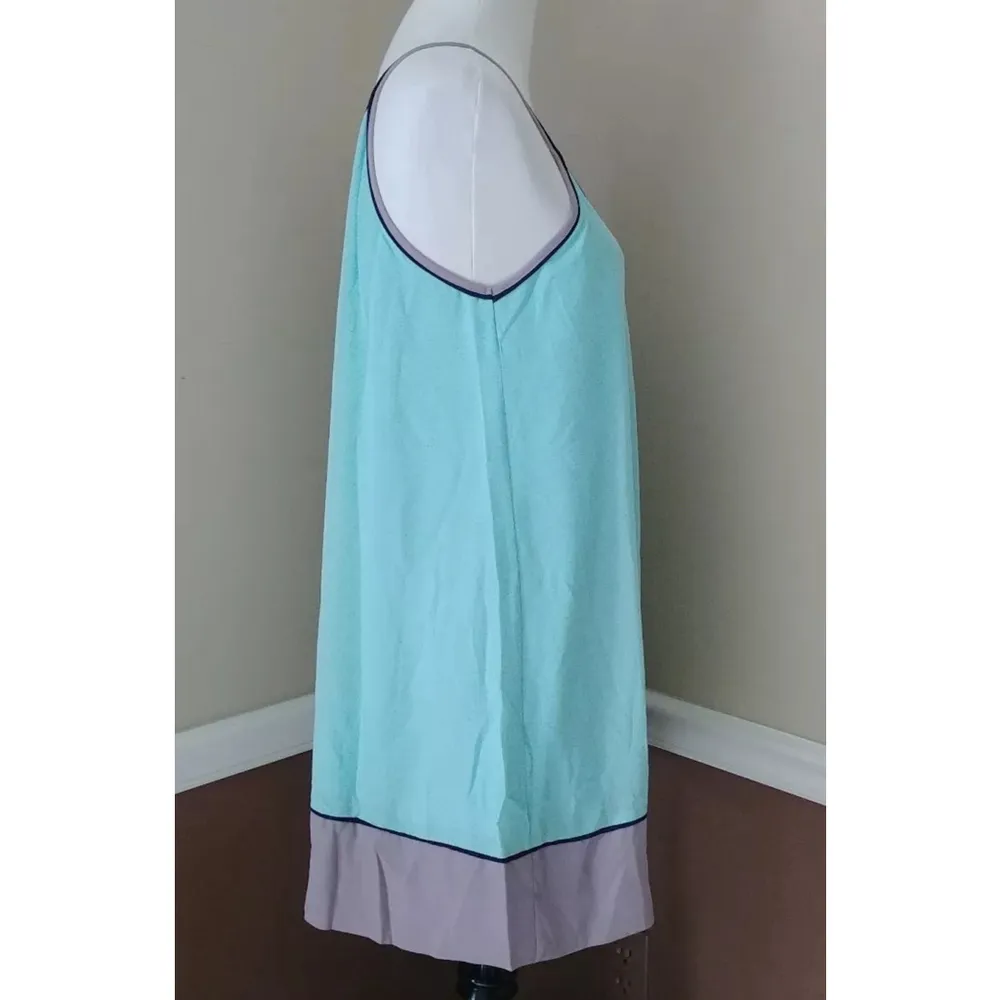 Aqua Mint Taupe & Navy Colorblock Strappy Sundress by  She + Sky from Modcloth - Image 4