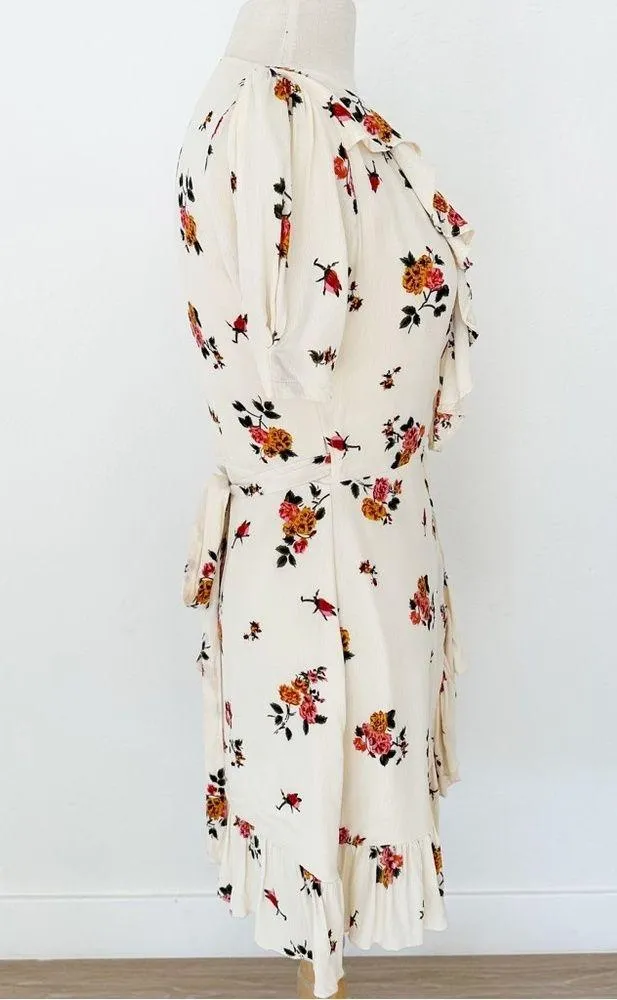 Privacy Please Revolve June Floral Print Ruffle Wrap Mini Dress | XS - Image 9