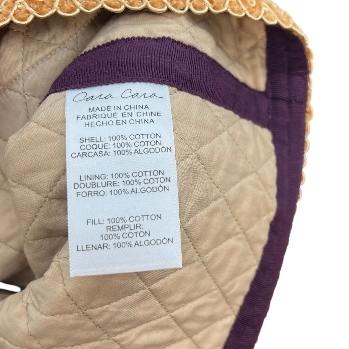 Cara Cara Marissa Quilted Jacket Retro Floral Turtledove Print Size Medium‎ Purple - Image 12