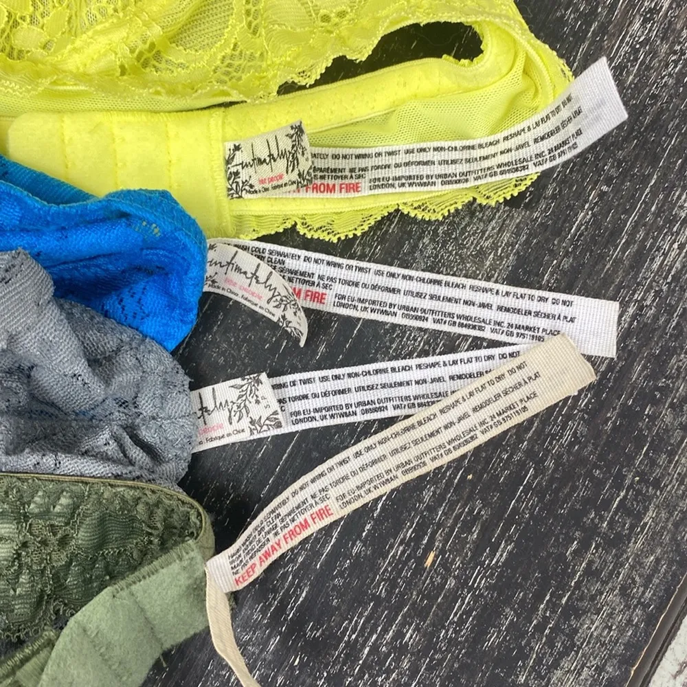 Free People SET of 4 Lace Bralette Bra Tops S - Image 3