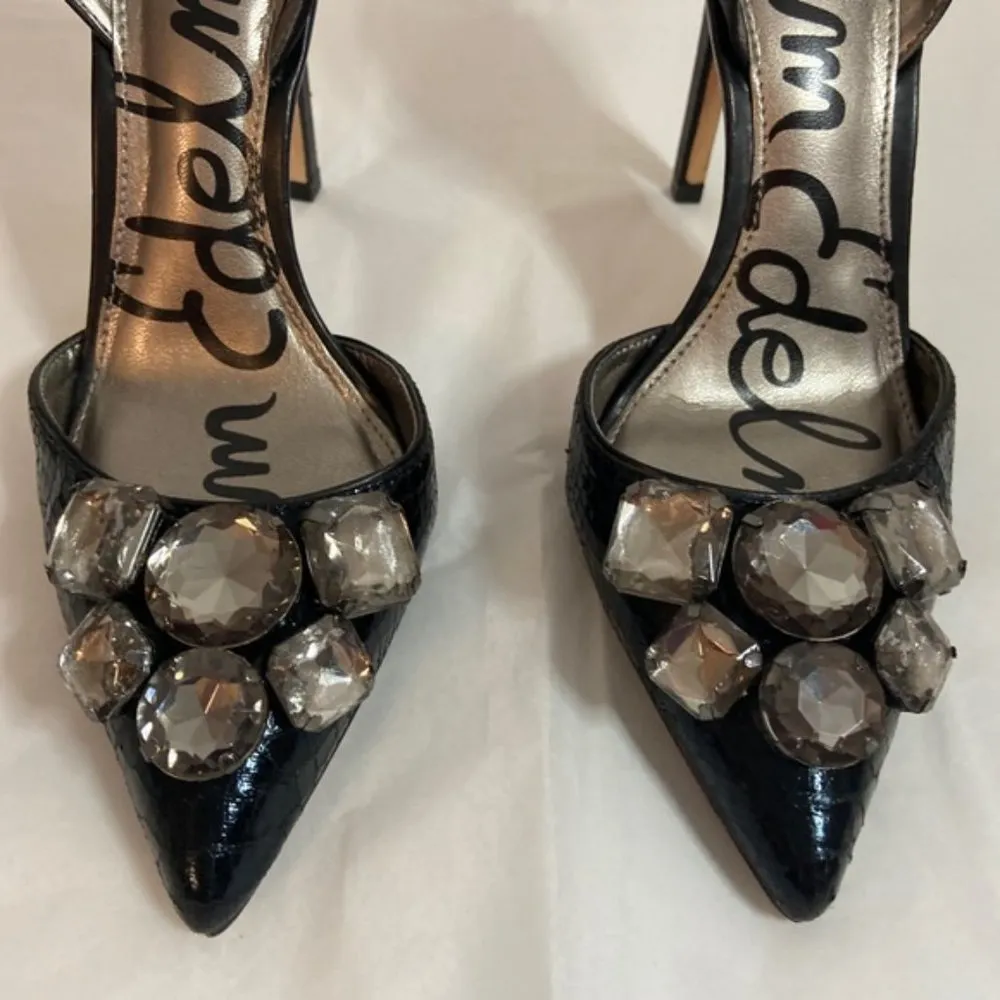 Sam Edelman Black Pointed Toe Slingback Pumps - Image 3