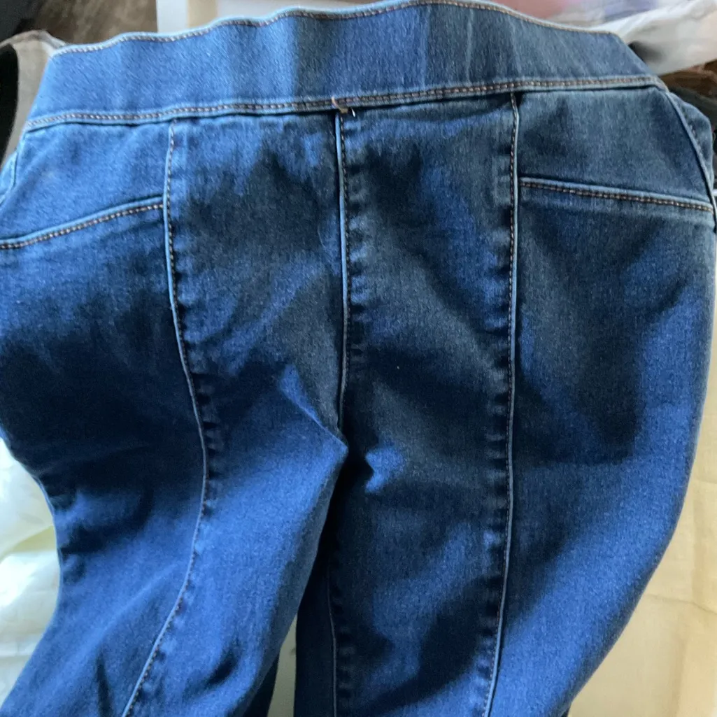 No Boundaries Blue Flare Jeans waist 14” length 39” from waist down. SIZE S(3-5) - Image 3