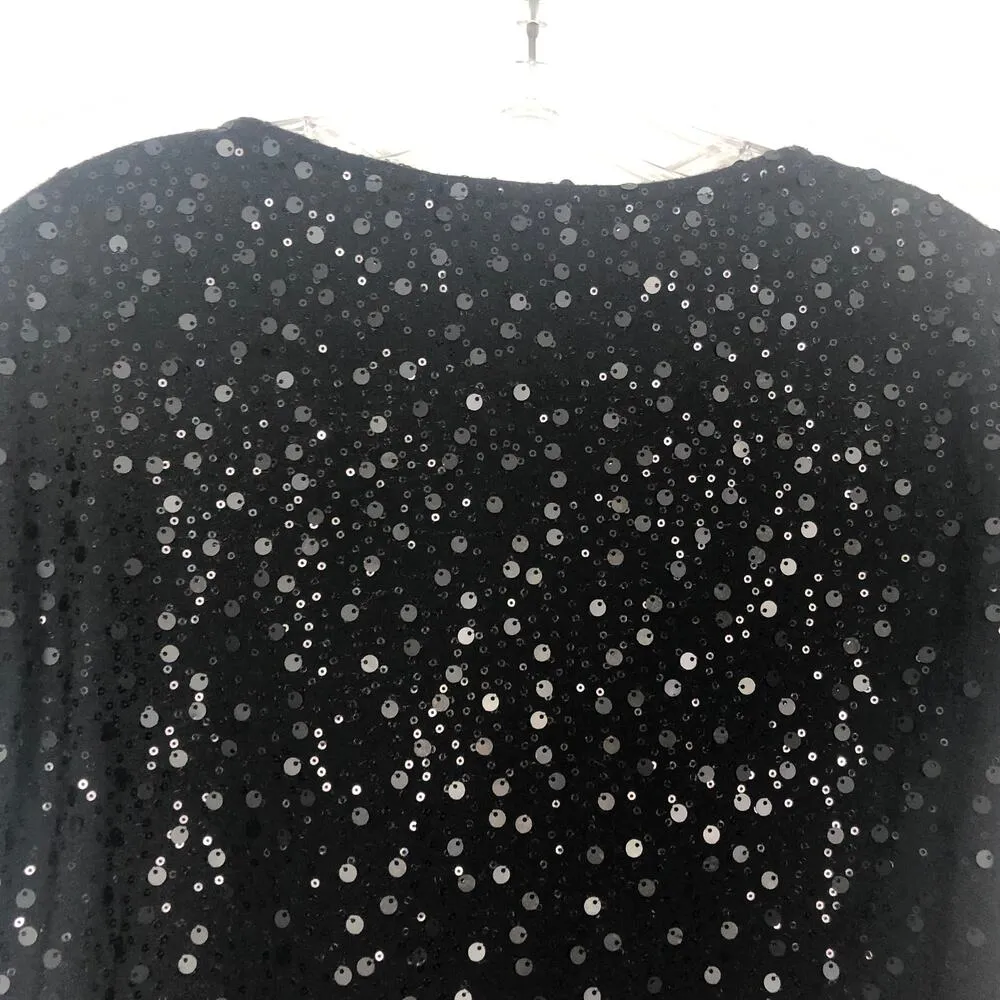 Chloe K. Y2K Sequin Top Boxy Cropped Womens XS Fairygoth Whimsigoth Grunge Chic - Image 6