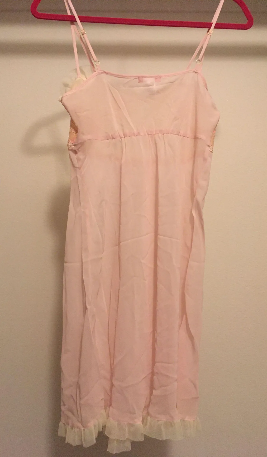 Posh Dusty Pink And Ivory Night Gown Size M - Image 2