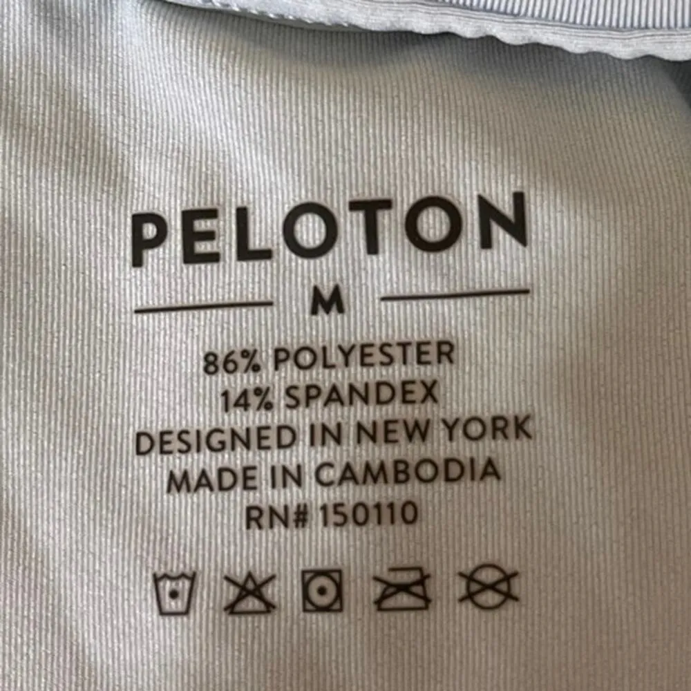 Peleton Powder Blue Sleeveless Round Neck Racer Back Logo Activewear Tank Top M - Image 3