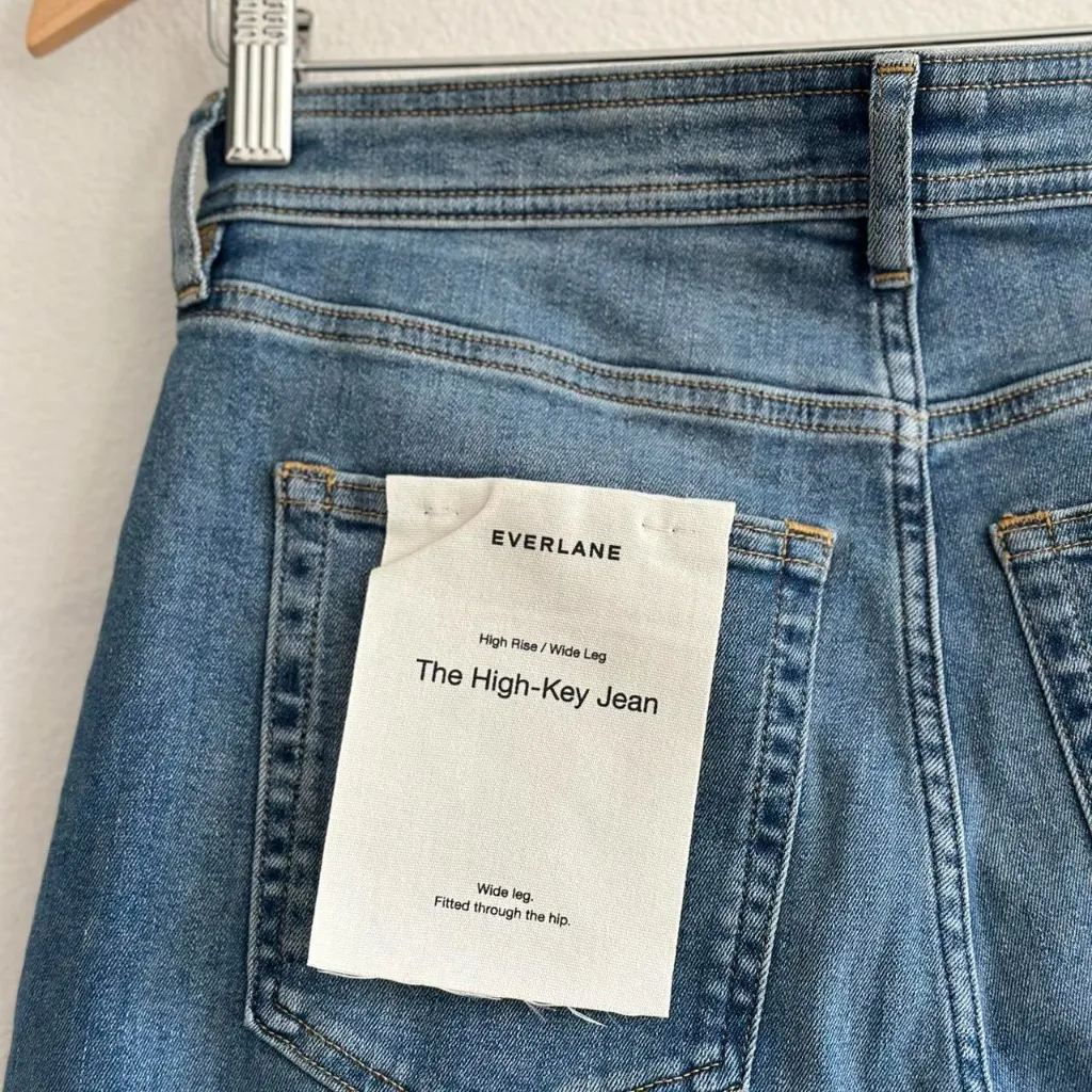 Everlane The High Key Jean in Light Indigo, Size 28 - Image 9