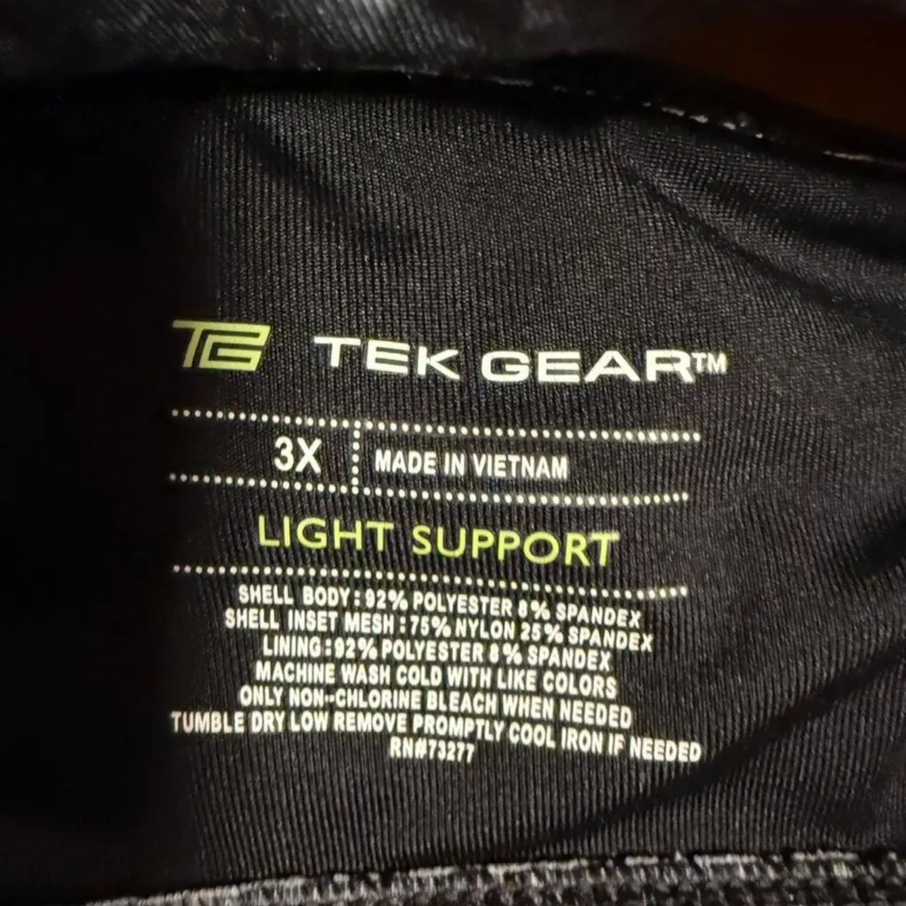 Tek Gear Black and Gray Sports Bra - Image 2