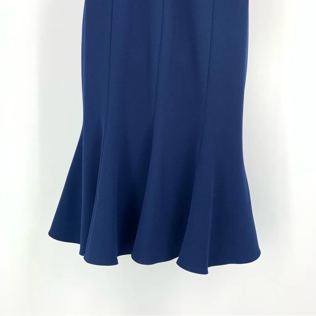 GAL MEETS GLAM Tyler Off The Shoulder Midi Dress Navy Blue 2 - Image 12