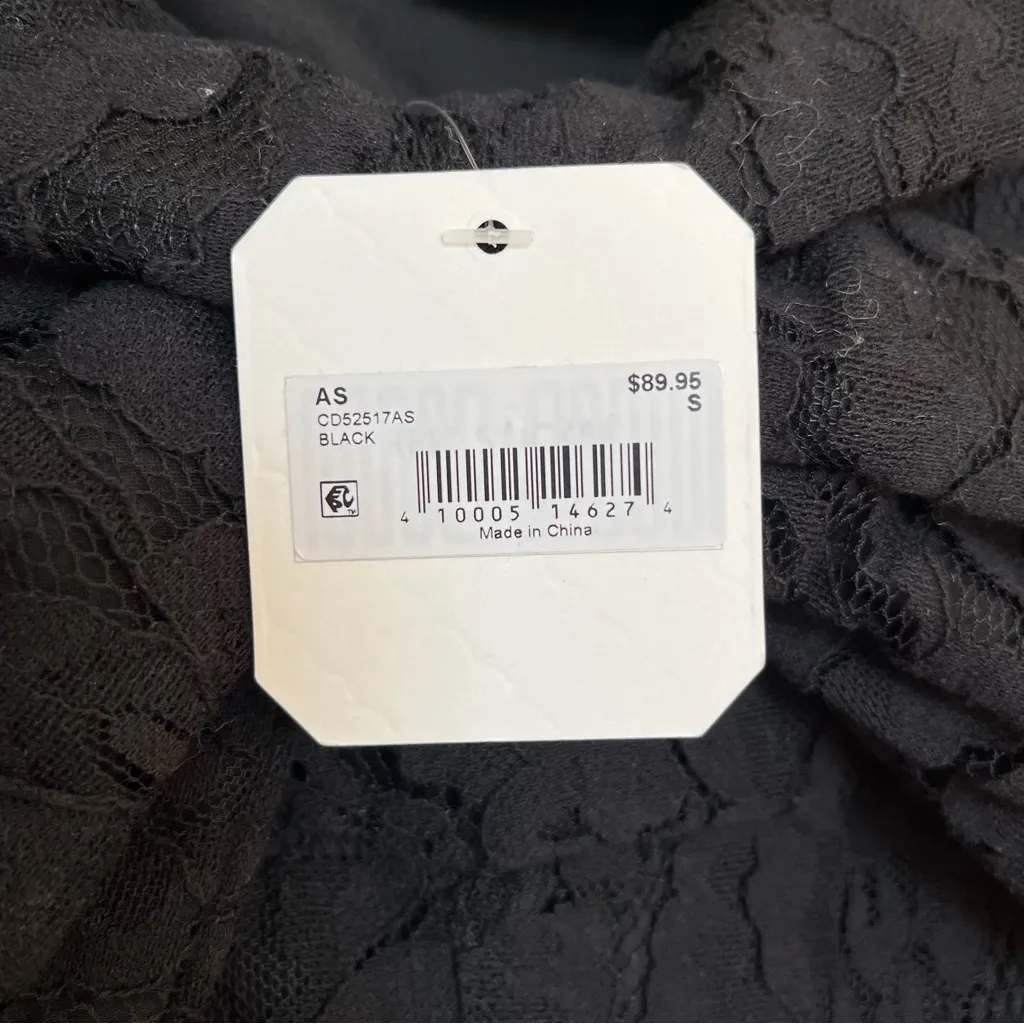 NEW Altar’d State Black Lace Bow Back Mini Dress Size Small NWT - Image 8