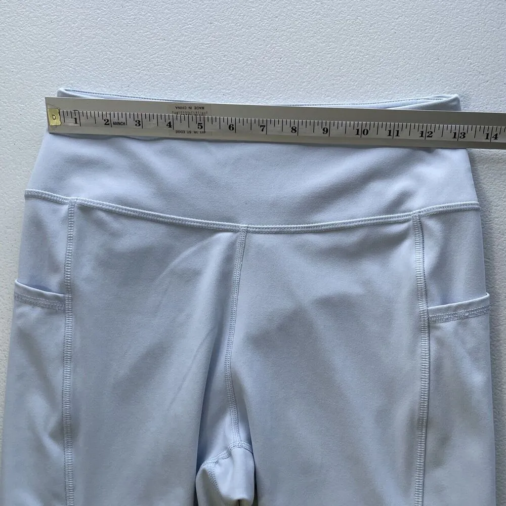 X By Gottex Women's High Rise Active Workout Legging Size M Pockets Light Blue - Image 5