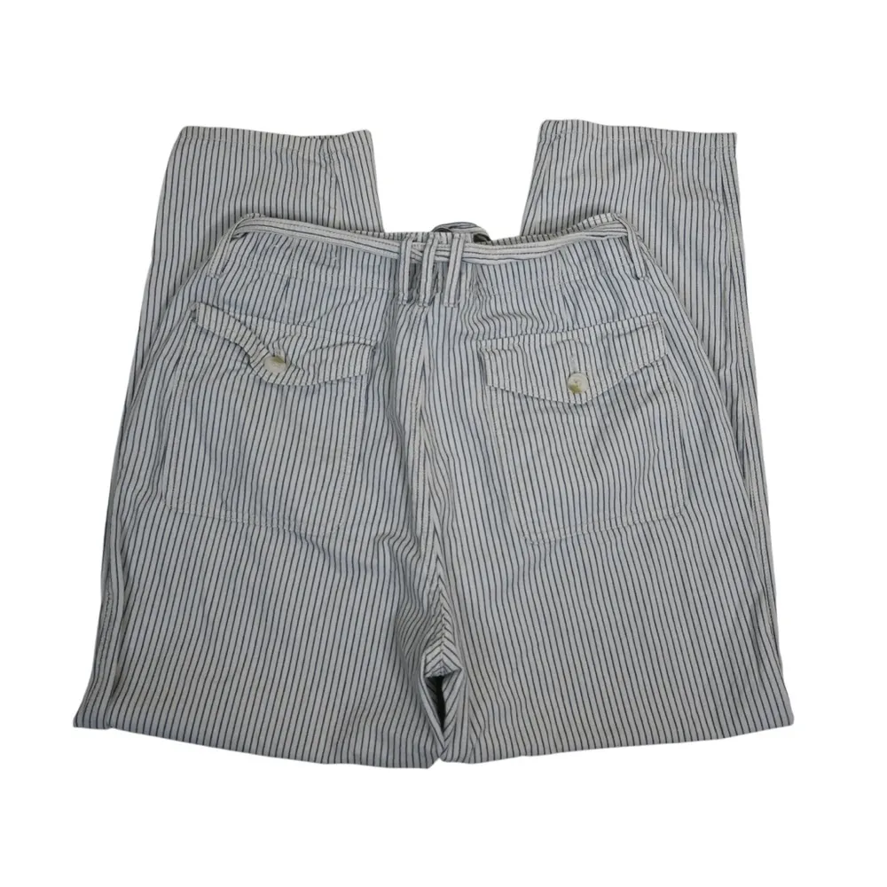 American Eagle Womens 10 Short High Rise Striped Belted Pants - Image 5