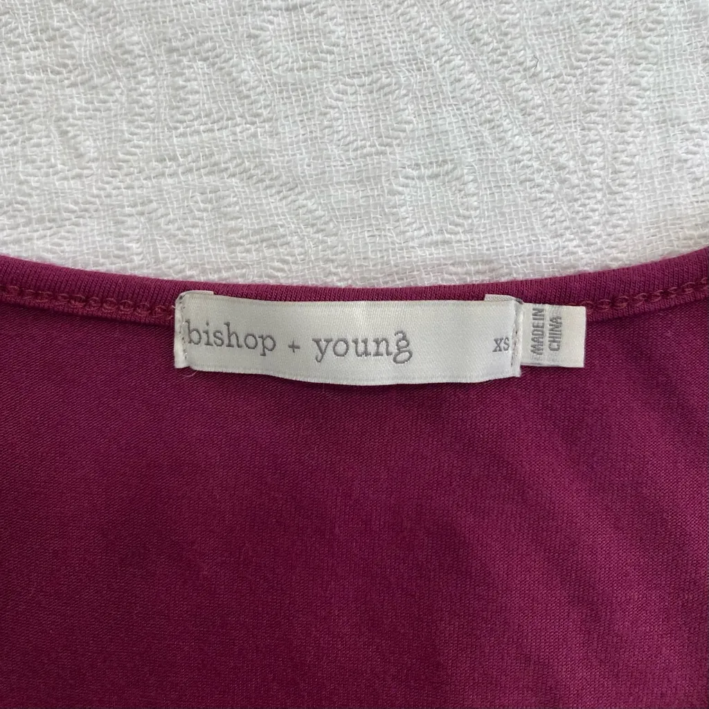 Bishop + Young Women XS Faux Leather Front Sleeveless Stretch Back Tank Top - Image 3