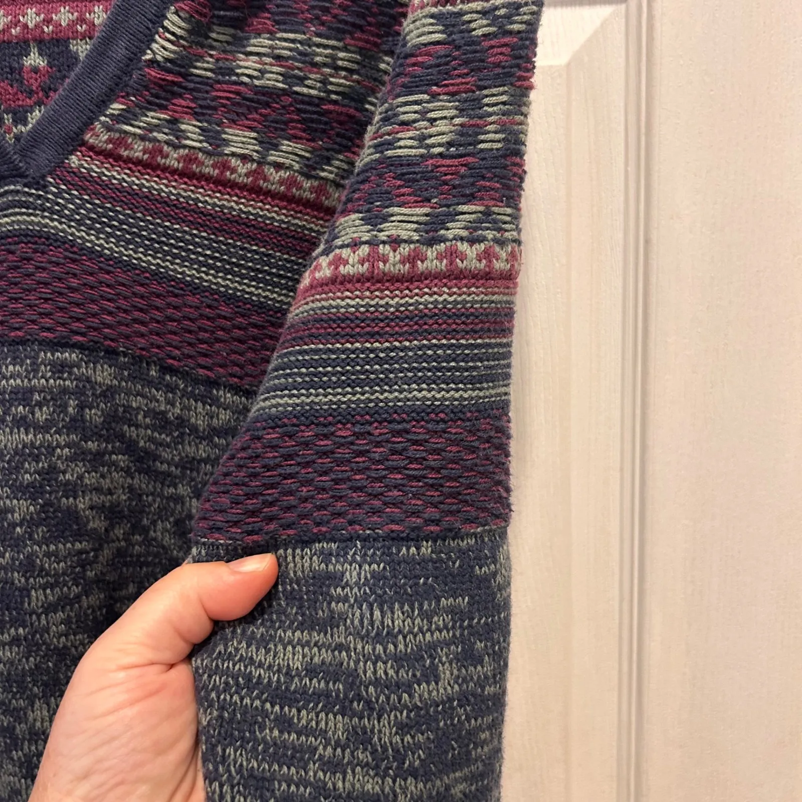 Natural Reflections Women's XL/TG Nordic V-Neck Knit Pullover Hoodie - Image 7