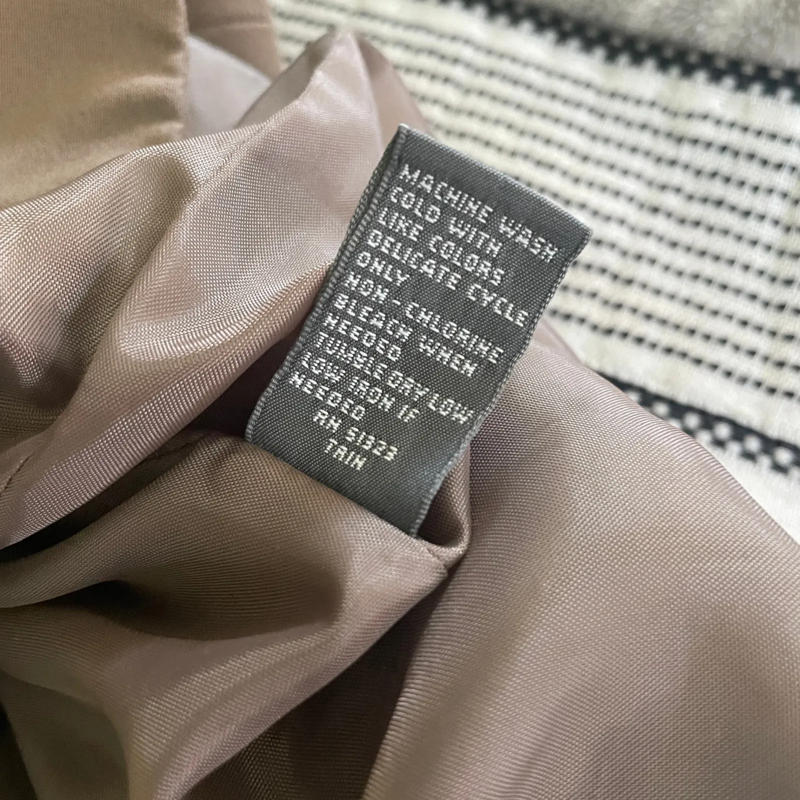 Vtg Blazer Jacket 8 Petite Tan 3/4 Sleeve Office Chic Academia Josephine Chaus - Image 8