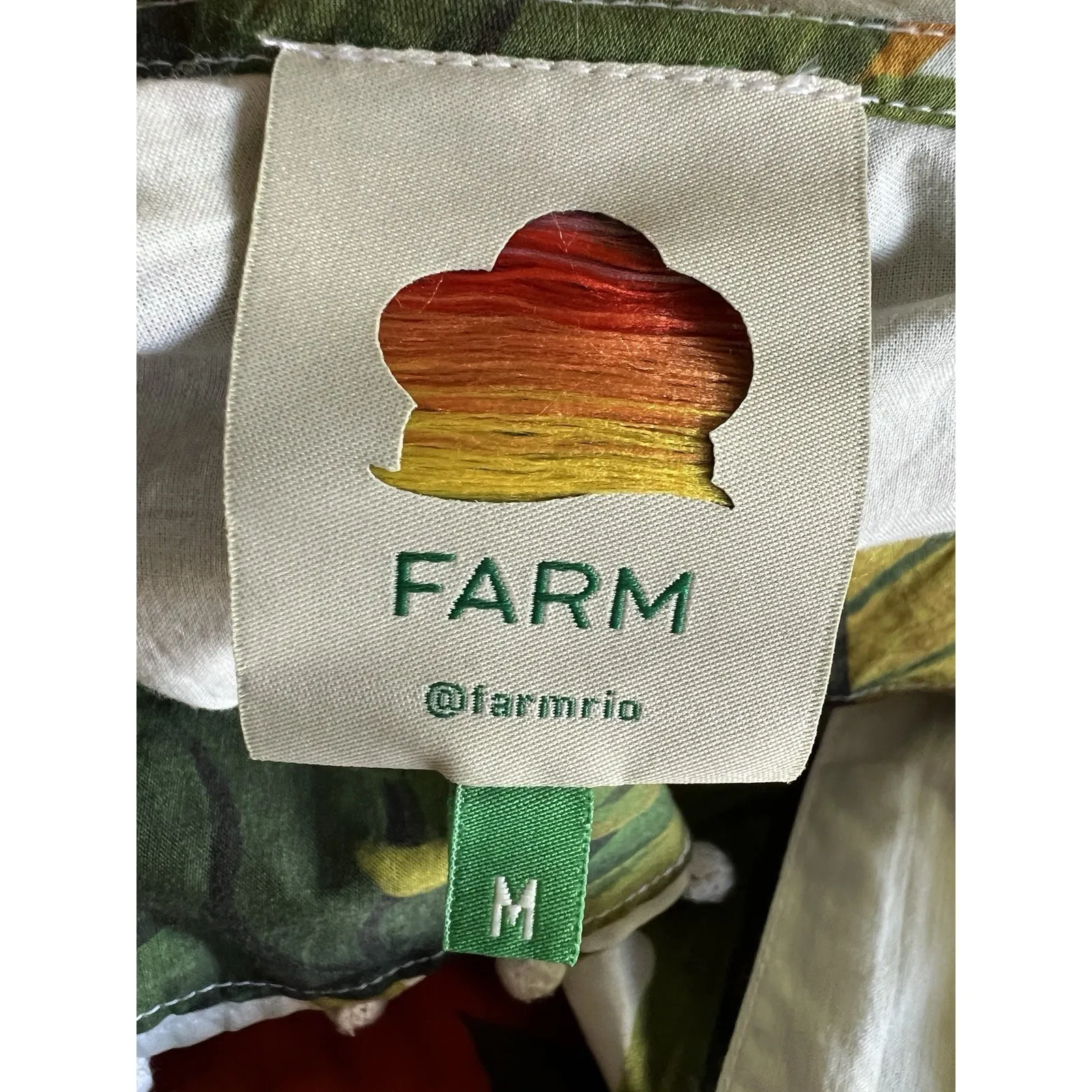 Farm Rio‎ Mixed Flowery Madi Colorful Ruffle One Shoulder Slip Dress Size Med - Image 15