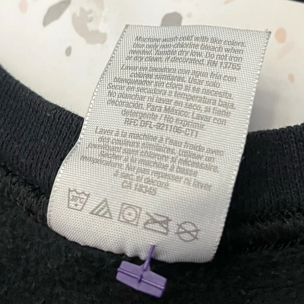 Jerzees Christmas Graphic Sweatshirt Santa Claws Cat Holiday Print Black M - Image 6