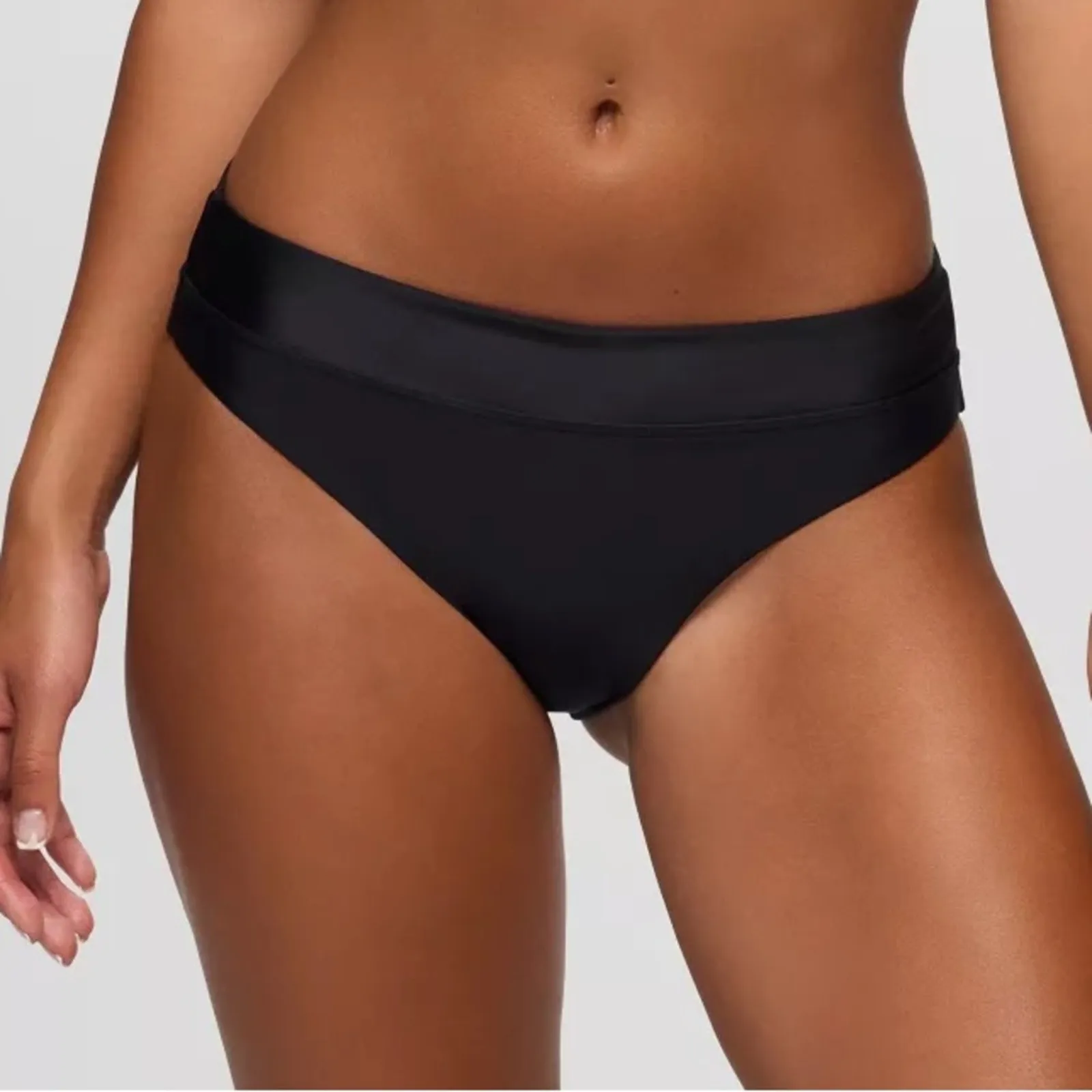 Prana Summer Wave Bikini Bottom Black Swim Bathing Suit UPF 50+ NWT Size XL - Image 1