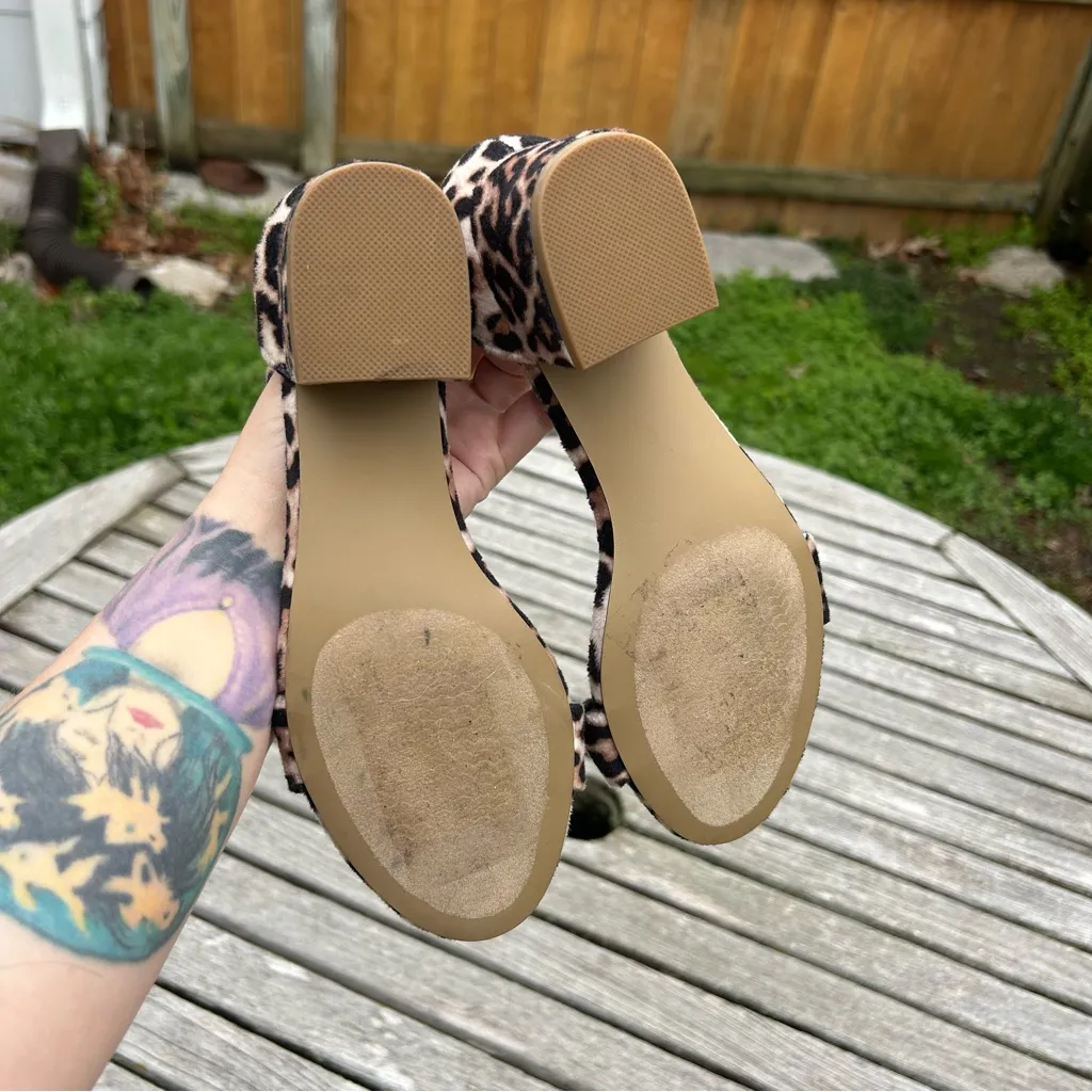 Steve Madden Women's Irenee Block-Heel Sandals size 6 cheetah animal furry‎ - Image 10