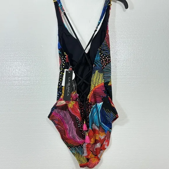 La Blanca NWT $130 Mio One Piece‎ Sunlit Soiree Swimwear 10 M - Image 8
