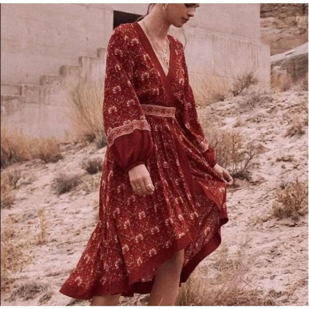 New Spell & The Gypsy Collective Jewel Soirée Dress Size XS Red - Image 3