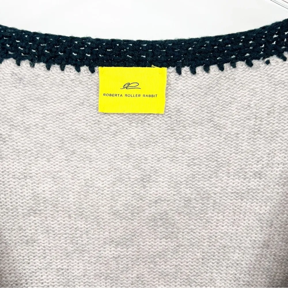 Roberta Roller Rabbit Tassel Wool Blend Cardigan OS Grey - Image 6