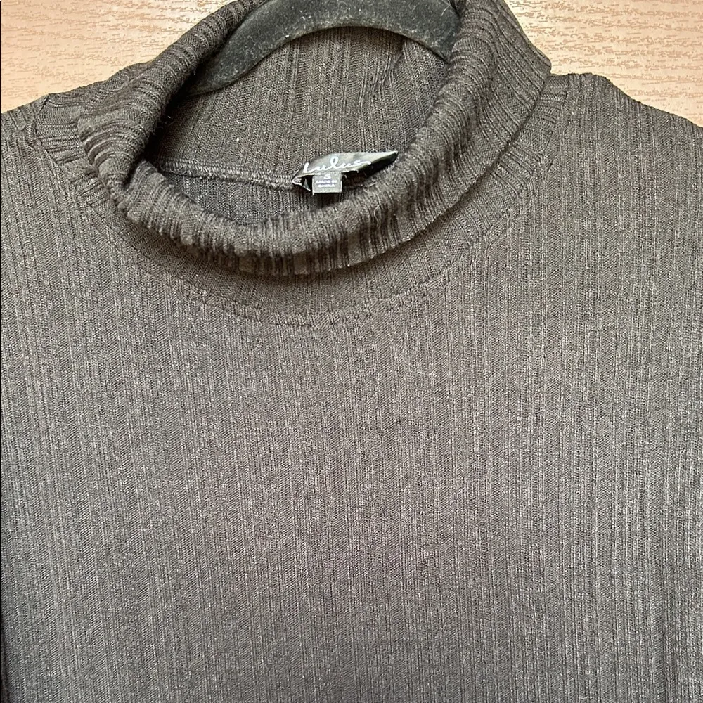 Lulu's Elegant Black Cowl Neck Sweater - Image 2