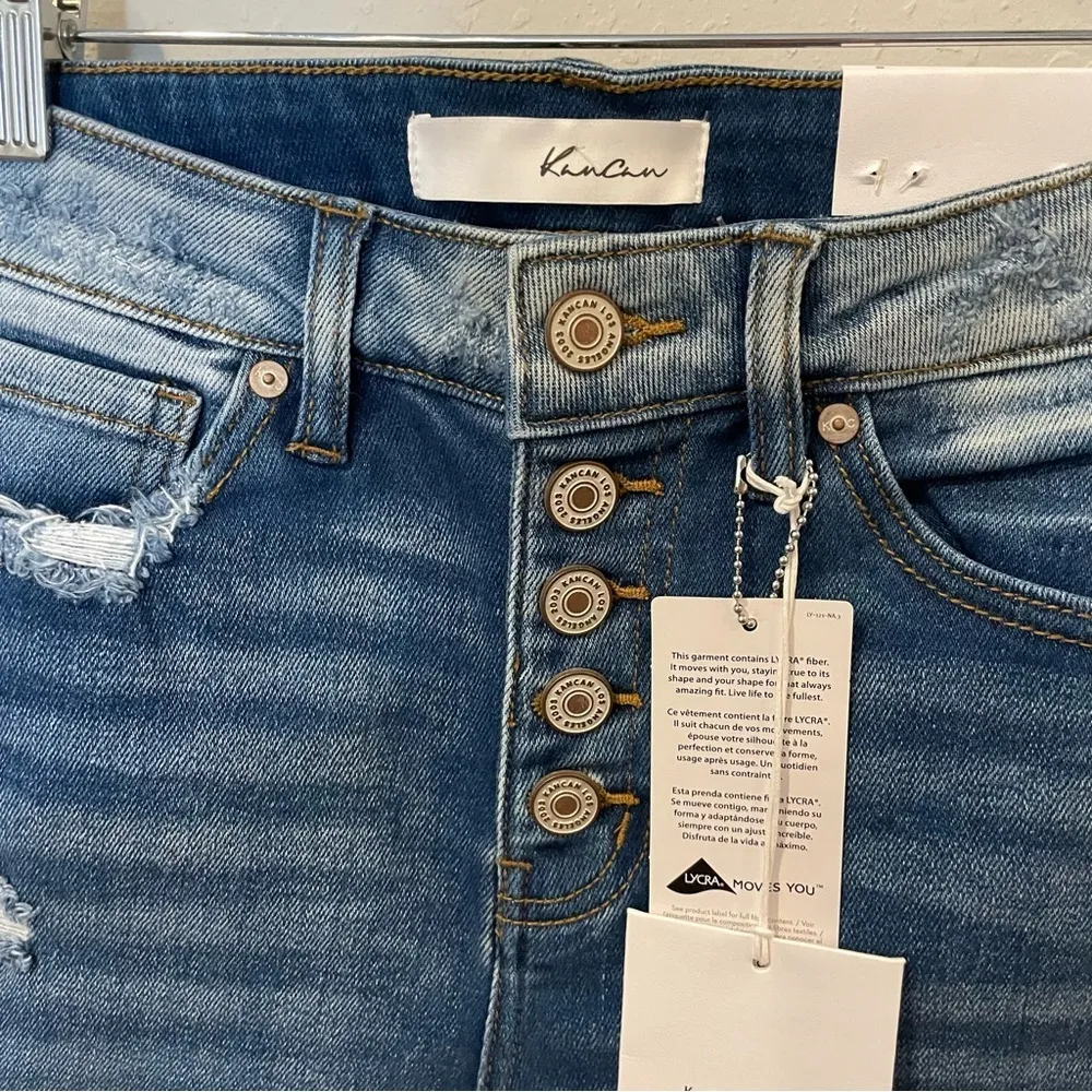 KanCan Sandy High Rise Bermuda Shorts Blue - Image 8