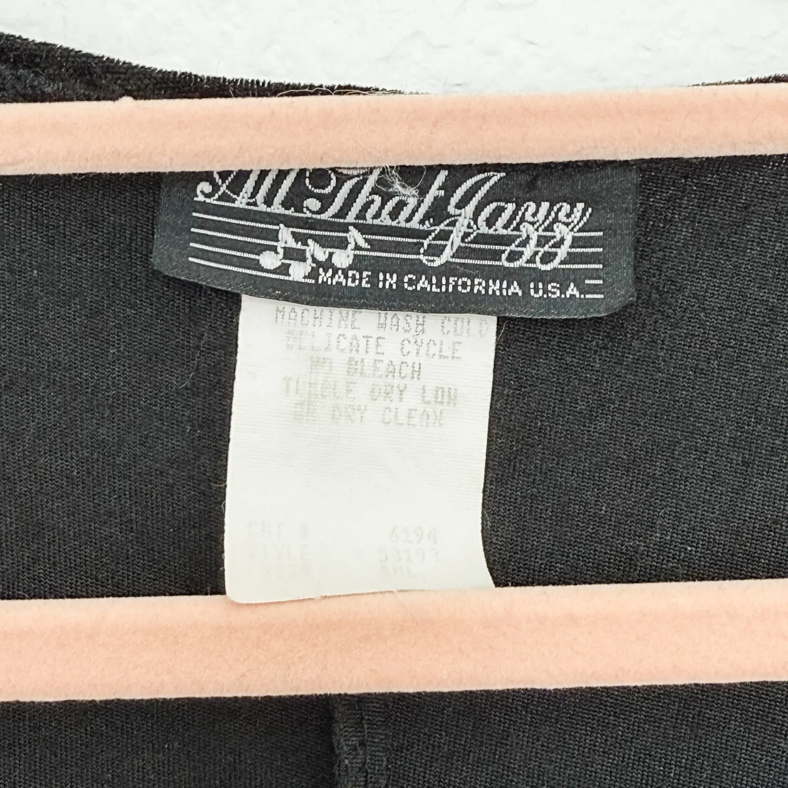 All‎ That Jazz Womens Crushed Velvet Dress Size S Black Jewel Accent Vamp Goth - Image 5