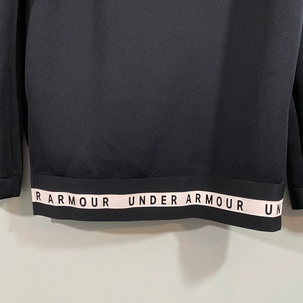 Under Armour  Unstoppable Move Black Micro Dots Mock Neck Sweatshirt Size M - Image 9