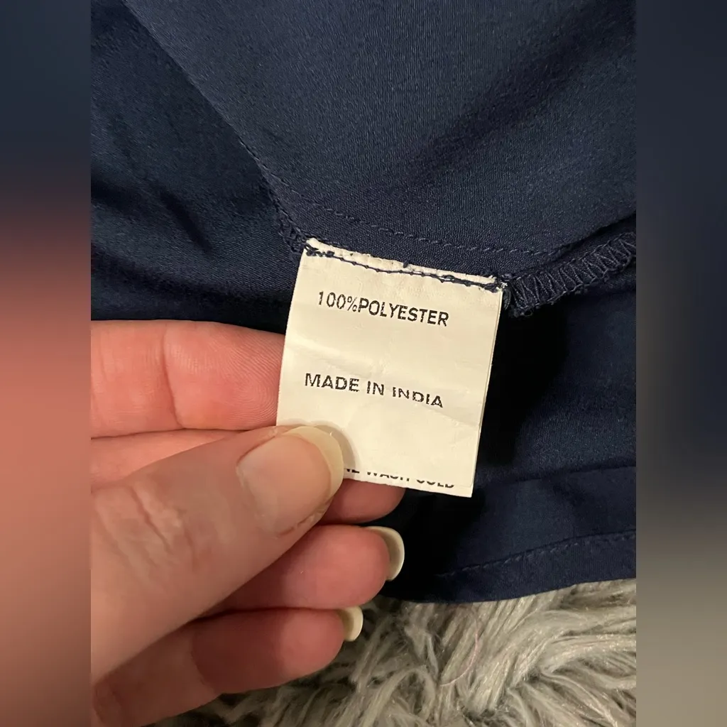 eShakti Women’s Eyeglass Print Crepe Shirt dress Size 0 NWOT - Image 5