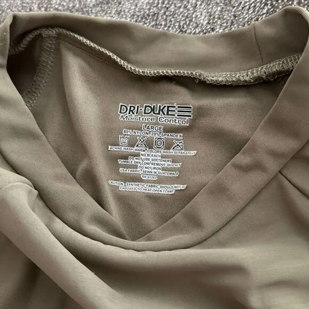 DRI DUKE Moisture Control Short Sleeve Shirt‎ Size Large Green - Image 3