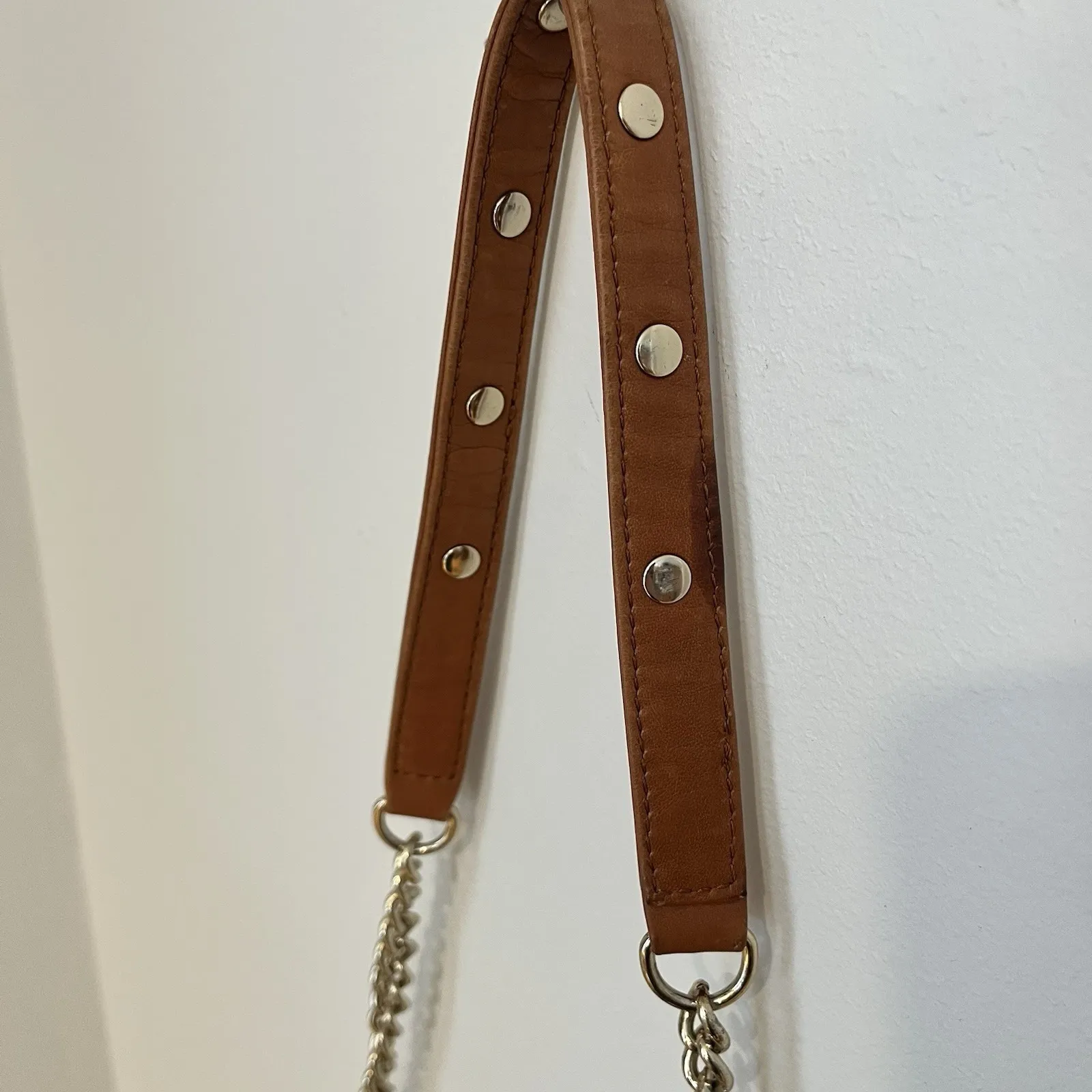 Rebecca Minkoff Brown Leather Crossbody Leather Boho Aztec Fringe Purse - Image 5