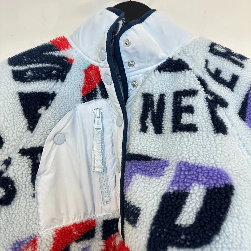 FREE PEOPLE Movement Hit The Slopes Printed Pullover in Stand Out Never Still Blue Size XS - Image 4