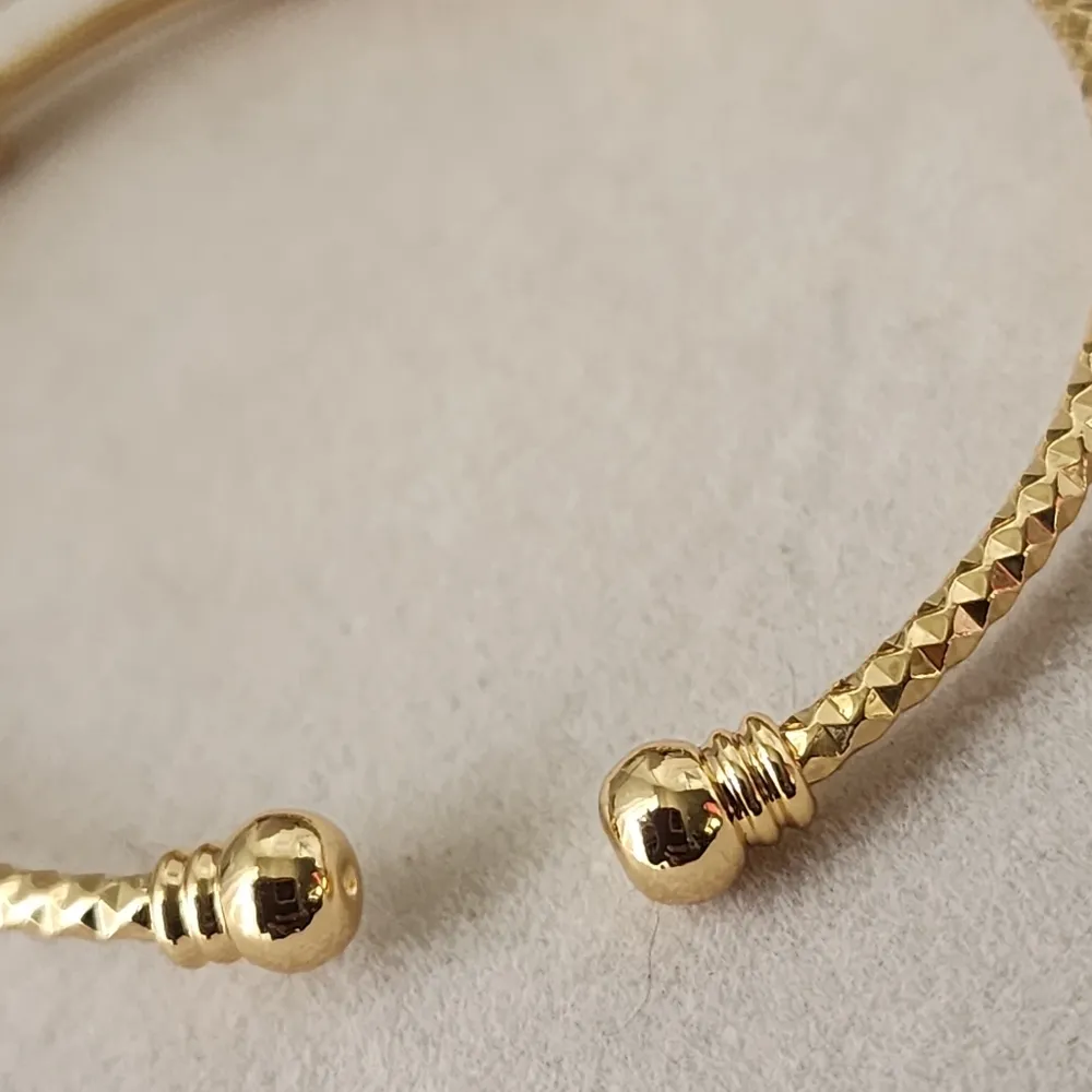 Gold Filled Sliding Medusa Charm Open Cuff Bracelet - Image 4