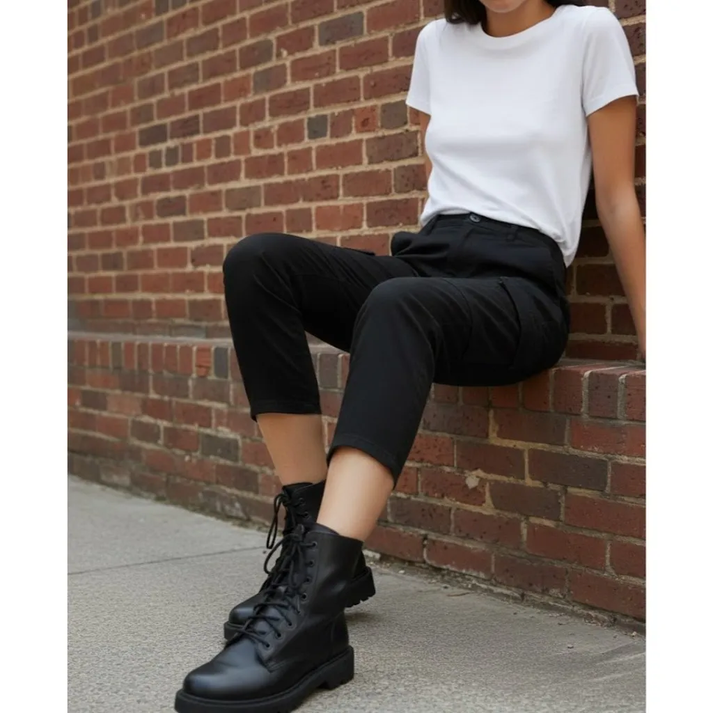 NWT J Brand Margho in Direct Black Utility Crop Stretch Twill Pants 23 - Image 9