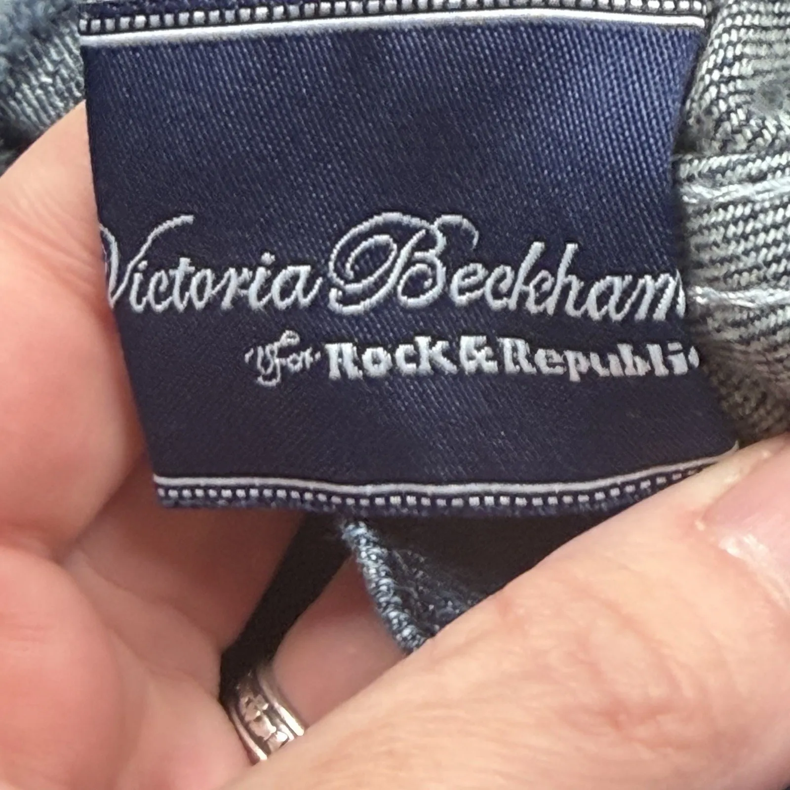 Victoria Beckham Denim Shorts 32 Y2K Rock Republic Crowns Beach Summer Hot 🔥 - Image 6