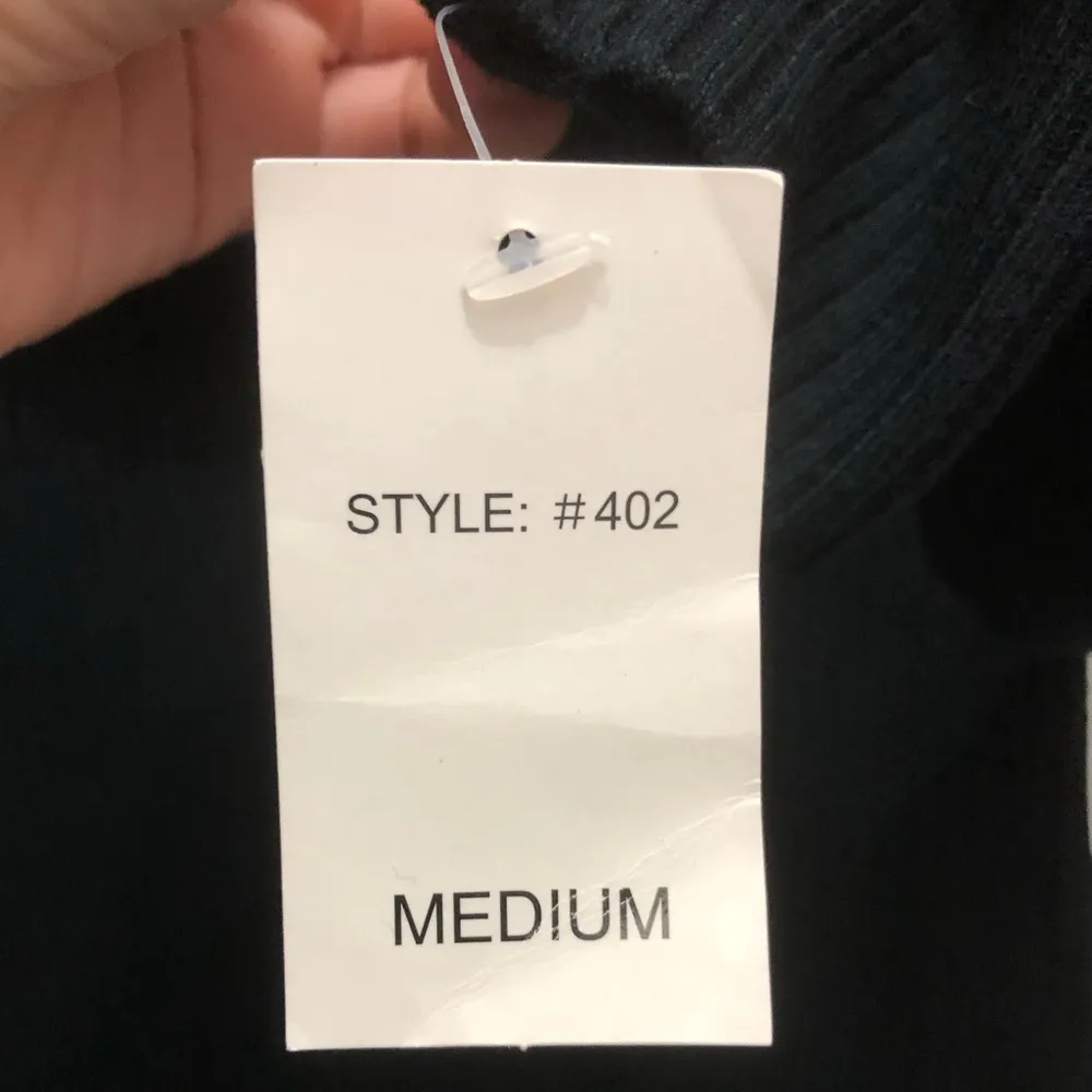 NWT Mandee Women’s Ribbed Sweater Black Halter Size M Size M - Image 4