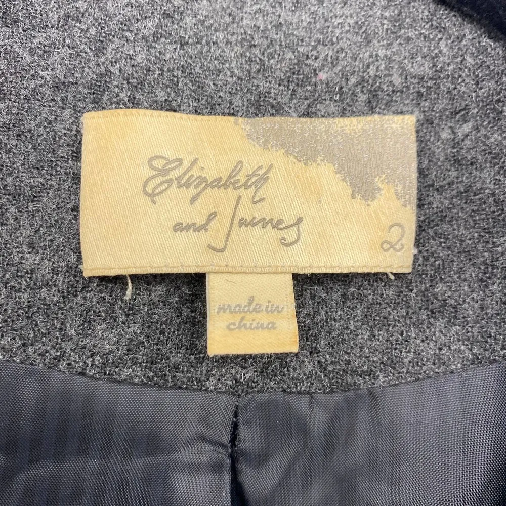 Elizabeth James Wool Blend Blazer Fitted 2 Button Single Breasted Womens Size 2 - Image 5