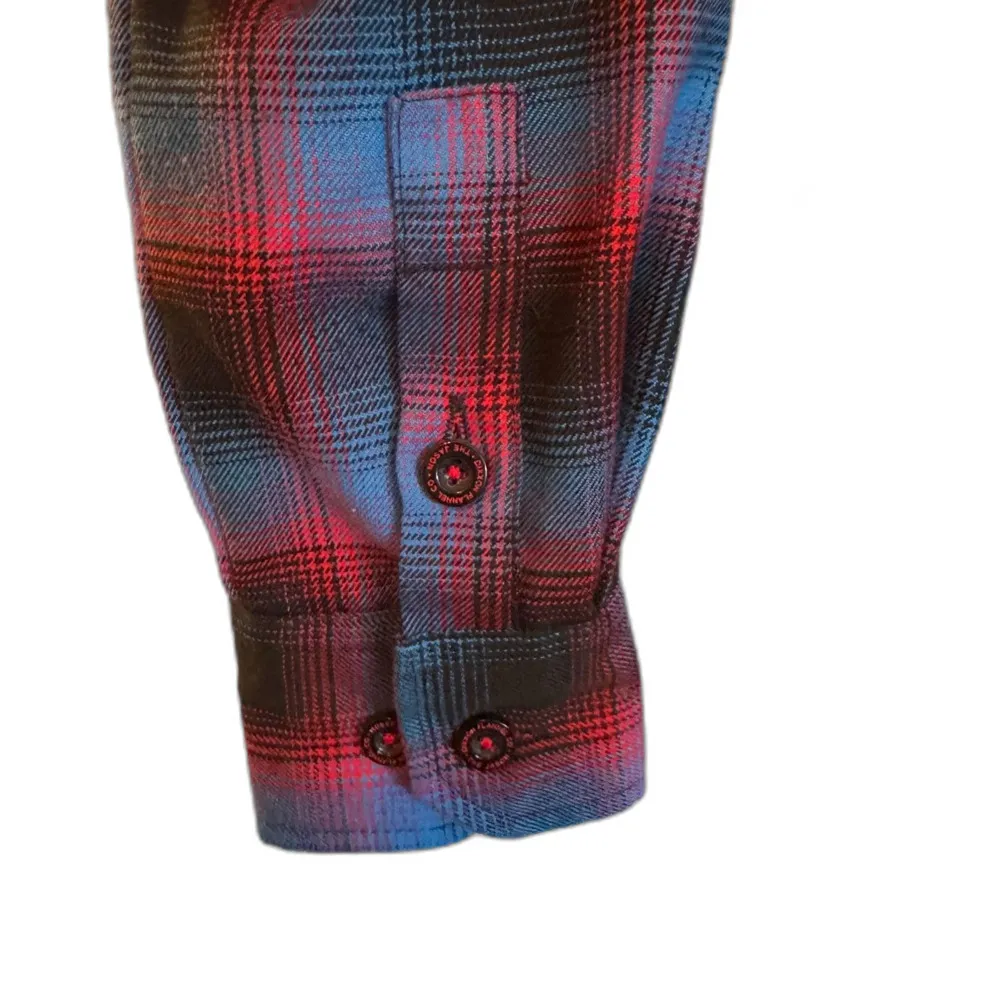 Dixxon | "The Jason" Blue & Red Pearl Snap Horror Women's Flannel Size Small - Image 3