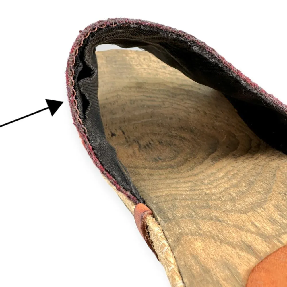 People Movers | Women's Size 9 | VINTAGE Wooden Espadrille Wedge Slide Sandals Tan - Image 8